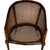 Pair Vintage Faux Bamboo Cane Barrel Chairs Hollywood Regency For Sale - Image 12 of 18