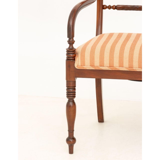 Pair of Regency Style Mahogany Armchairs For Sale - Image 4 of 6