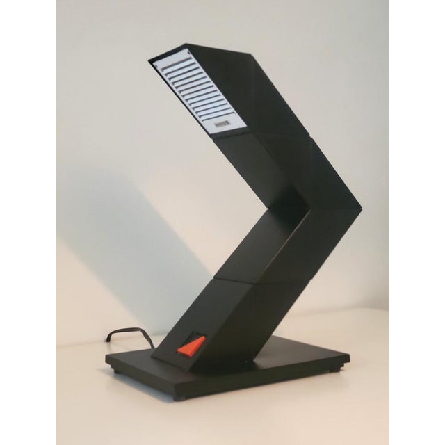 Vintage Zig Zag Table Lamps from Massive, Belgium, 1984, Set of 2 For Sale - Image 12 of 12