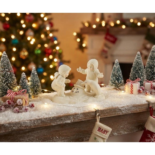 White Department 56 Snowbabies "Where Did He Go?" Figurine Retired 1993-2003 With Original Box & Packing For Sale - Image 8 of 12