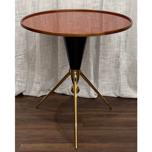 Sculptural and architectural, this Jonathan Adler Trocadero Large Side Table blends mid-century inspiration with modern...