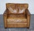 Tan Leather Armchairs by Timothy Oulton Viscount For Sale - Image 12 of 18