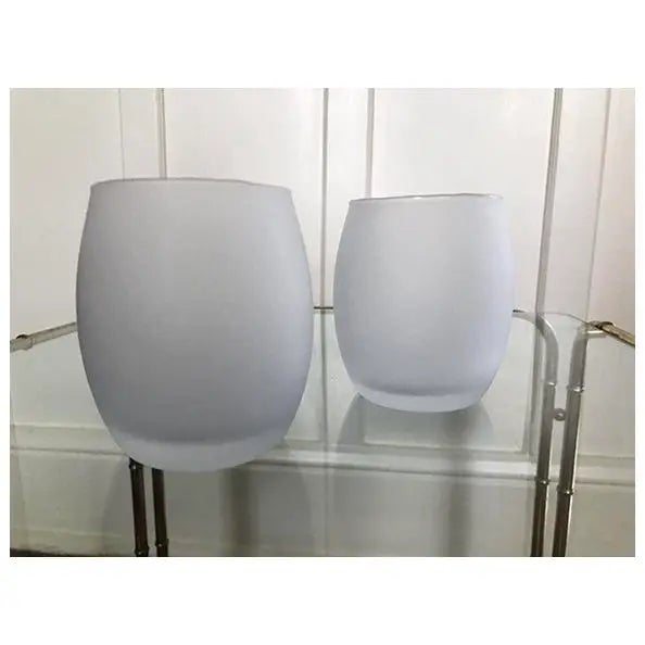 Mid-Century Modern 1960s Mid-Century Modern Frosted "Ghost" Lowball Glasses- Set of 7 For Sale - Image 3 of 6