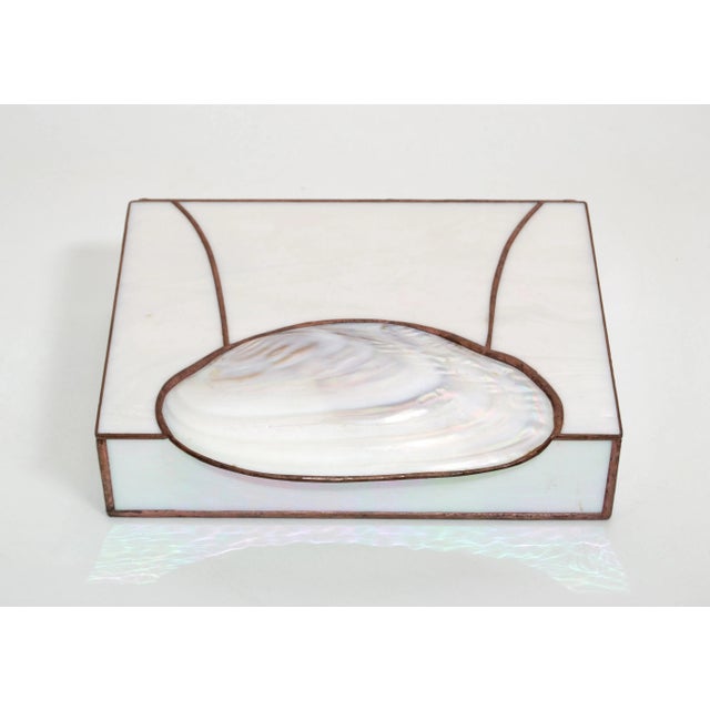 Mid-Century Modern Handmade Nautical Mother of Pearl & Seashell Decorative Box For Sale - Image 12 of 12