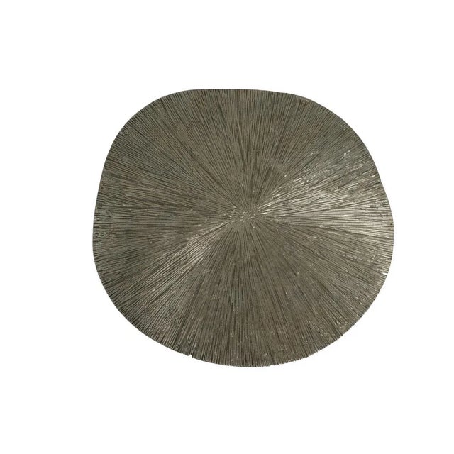 Satina Finished Brass Accent Table with Polished Aluminum