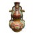 Famille Rose Gilded Double Gourd Vase With Ruyi Handles, Chinoiserie Decor Vessel For Sale