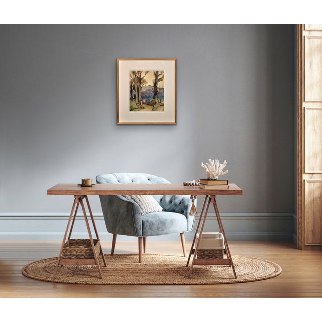 Stanley Horace Gardiner, The Road to Cliff, Near Fowey, Cornwall, 1926, Watercolor, Framed For Sale - Image 10 of 18