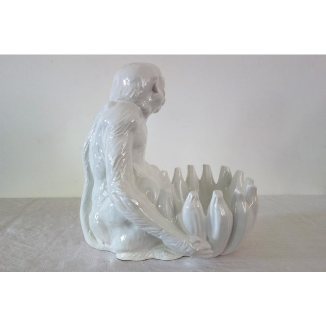 1960s Vintage Italian Handcrafted Ceramic Plant Pot with Monkey and Bananas, 1960s For Sale - Image 5 of 16