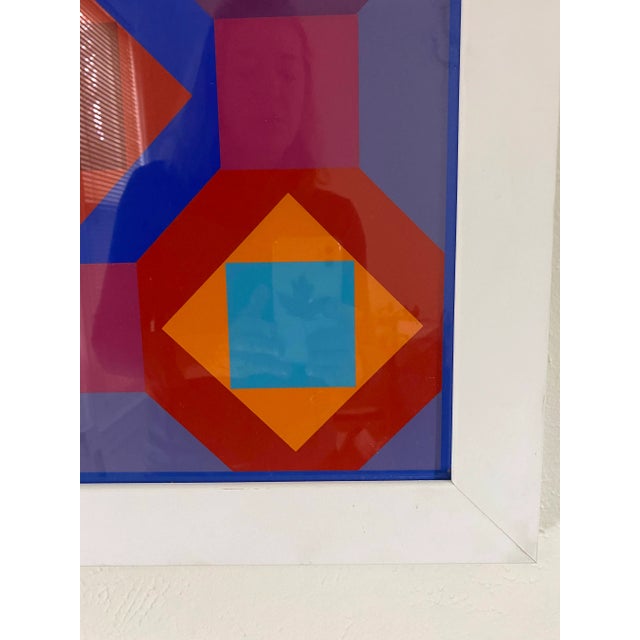 Original Victor Vasarely "Lahumiere" Op Art Screenprint, Framed For Sale - Image 10 of 13