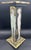 Selina Trieff Art Wood Pedestal Column Painted Figures Gold Leaf Selena For Sale - Image 17 of 18
