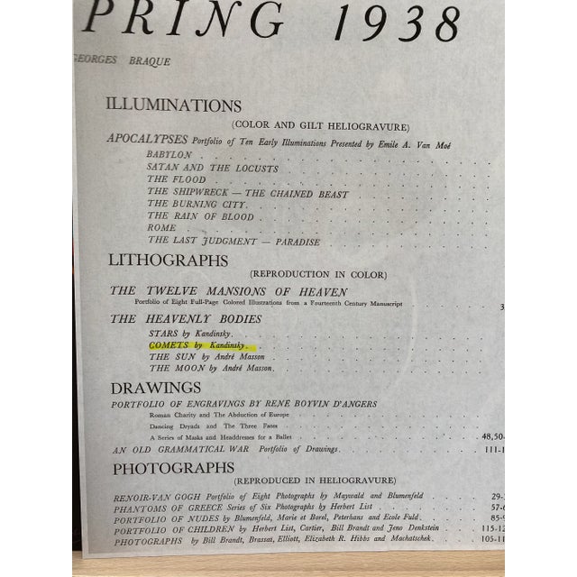 1938 "Comets" Verve Magazine Original Lithograph by Wassily Kandinsky For Sale - Image 9 of 10