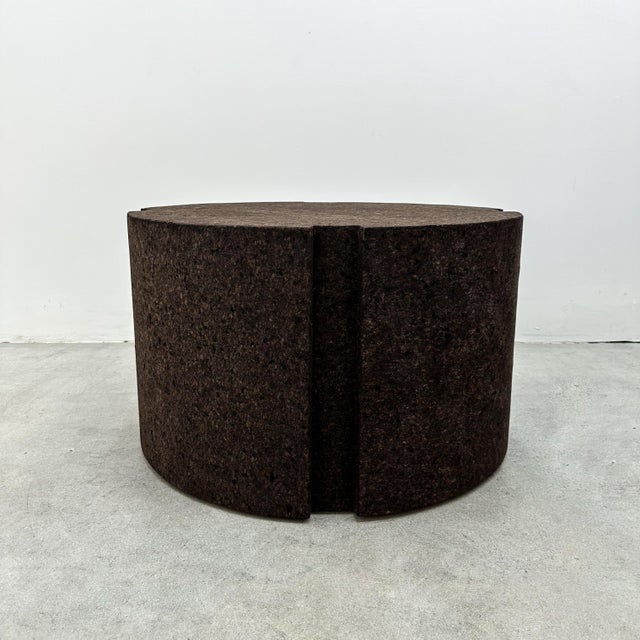 Karl Springer Vintage Round Chocolate Brown Cork Coffee or Side Table – 1970s Postmodern For Sale - Image 4 of 10