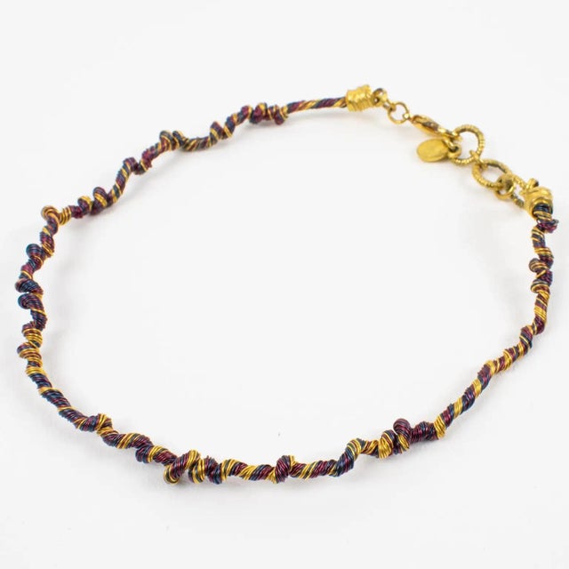 Christian Lacroix Paris Multicolor Wired Rigid Choker Necklace For Sale In Atlanta - Image 6 of 10