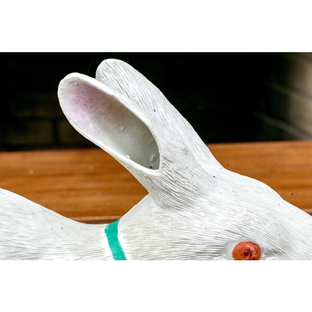 Antique 19th Century Japanese Meiji Porcelain Okimono Figure of a Rabbit or Hare For Sale In New York - Image 6 of 10