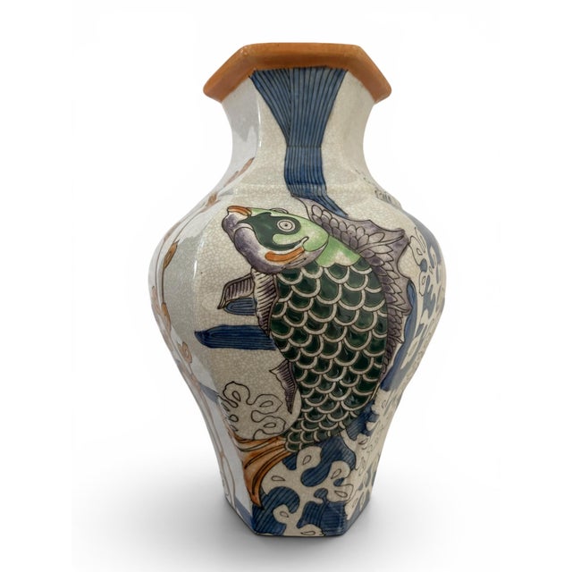 Vintage Porcelain Hexagon Ginger Jar by Seymour Mann For Sale - Image 11 of 12