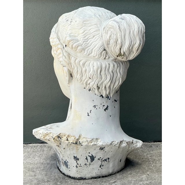 Late 20th Century Vintage Monumental Fiberglass Roman Goddess Head Sculpture For Sale - Image 5 of 12