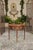 English 1860s Oak Demilune Table with Drawer, Tapered Legs and Pierced Motifs For Sale - Image 4 of 10