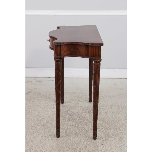 Brown Maitland Smith Flame Mahogany Federal Style Console Table For Sale - Image 8 of 17