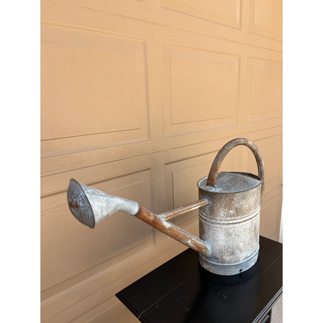 Vintage Galvanized Steel & Copper Watering Can, Circa 1940s For Sale - Image 4 of 12