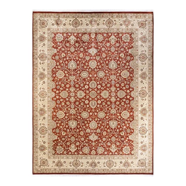 Orange Mogul, One-of-a-Kind Hand-Knotted Area Rug in Orange, 9' 2" x 12' 4" For Sale - Image 8 of 8