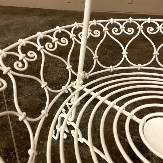 Antique Country French Wrought Iron Triple-Tier Plant Stand ~ Jardiniere For Sale - Image 10 of 13