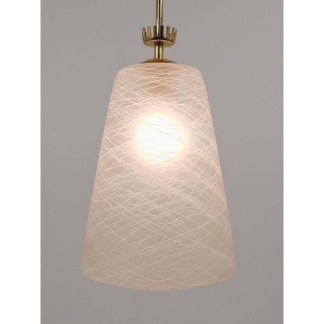 Mid-Century Brass Crown Pendant Lamp Lantern in the style of Gio Ponti, Italy, 1950s For Sale - Image 12 of 18
