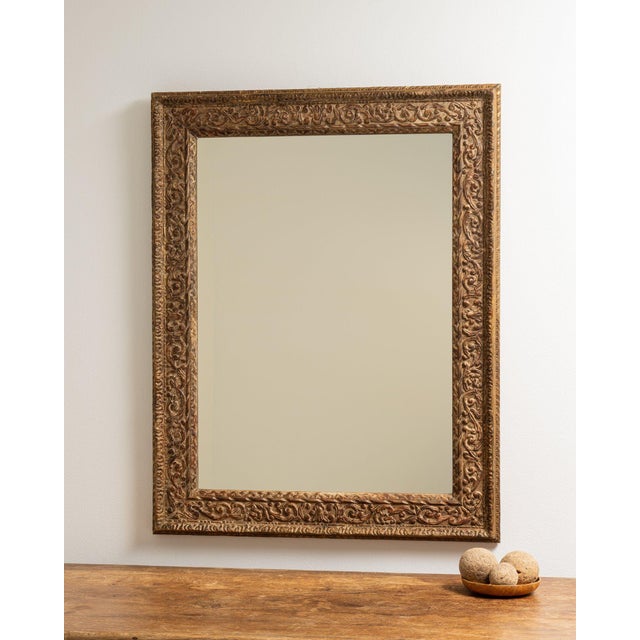 1900-1909 France Antique Gold Carved Giltwood Mirror For Sale - Image 10 of 10