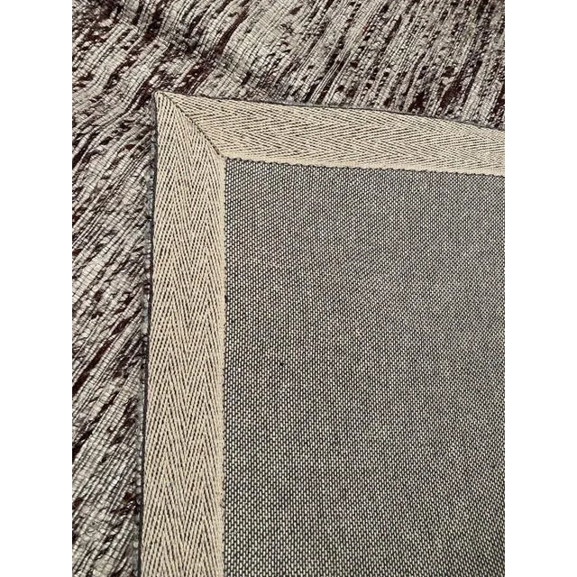 Modern 2020s Gray Flat-Weave Tufted Sari Silk For Sale - Image 3 of 4