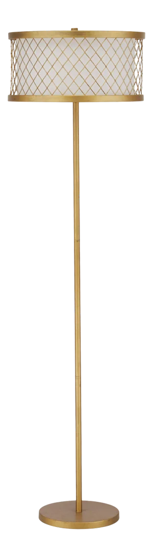 58.25-Inch H Mesh Floor Lamp - Antique Gold