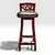 A set of bar stools from designer Martin Pierce. Hand-carved walnut with black full-grain leather seats and hand-hammered...