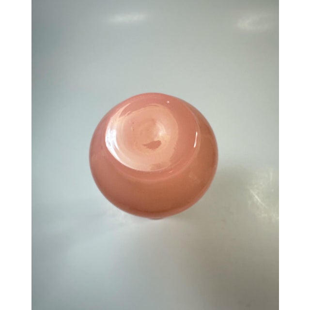 French Antique Baby Pink Opaline Glass Bud Vase, France, 1920s For Sale - Image 3 of 6