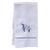 Sea Turtle Blue Guest Towel, White Waffle Weave, Ladder Lace, Embroidered For Sale