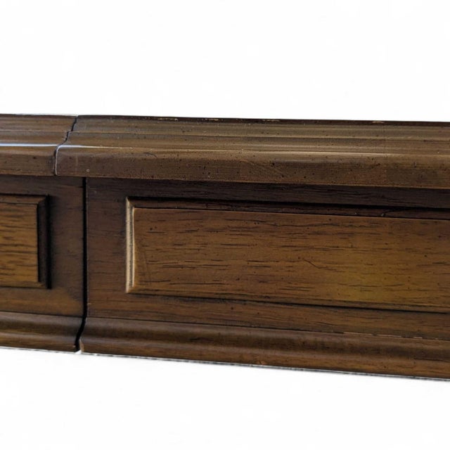 1960s Drexel Esperanto Walnut Oval Extension Dining Table With Two Leaves For Sale - Image 13 of 18