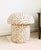 Mushroom Ottoman in Wool Cream Dot For Sale - Image 11 of 11