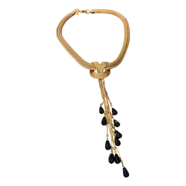 21st Century Vintage Costume Jewelry Gilt Metal Italian Multi Strand Necklace 2 For Sale