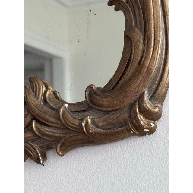Ornate 1920s Plaster Mirror For Sale - Image 4 of 9