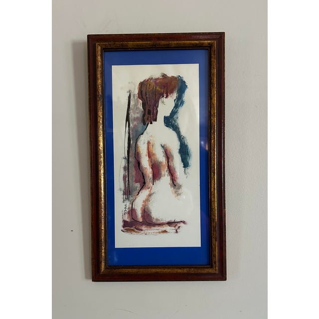 Vintage, original, small framed painting of the back torso of a woman. Signed to the lower left. Titled of the painting is...