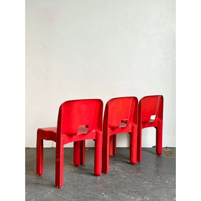 Vintage Joe Colombo Molded Resin Chairs - Set of Three For Sale - Image 10 of 12