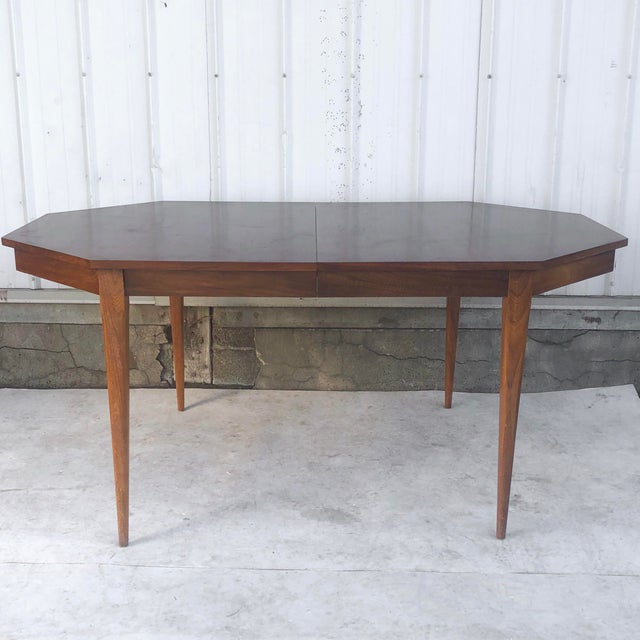 Mid Century Modern Dining Room Table With Leaf Chairish
