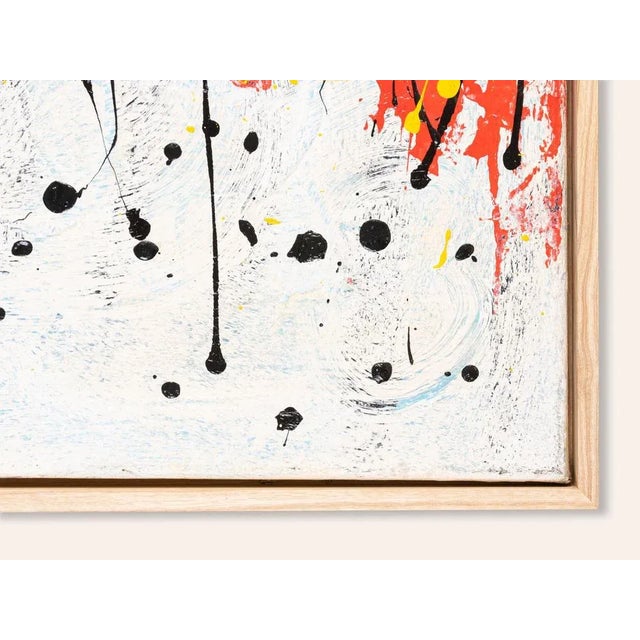 Black Abstract Composition I, Oil & Acrylic on Canvas For Sale - Image 8 of 11