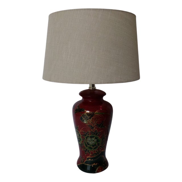 Vintage Chinese Table Lamp, 1980 For Sale
