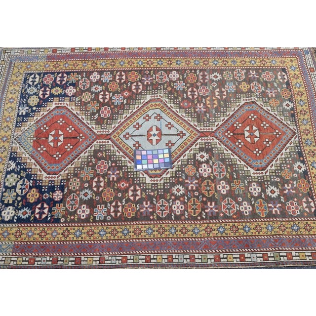 Antique Shirvan Rug 3'9'' x 4'11'' For Sale - Image 11 of 11