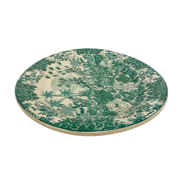 Late 19th Century Late 19th Century Republic Porcelain Hong Kong Green Yong Sheng Tang Zhi Platter For Sale - Image 5 of 10
