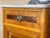 19th Louis XVI Style Pair of Marquetry Nightstands With Bronze & Mirror Crest For Sale - Image 11 of 12
