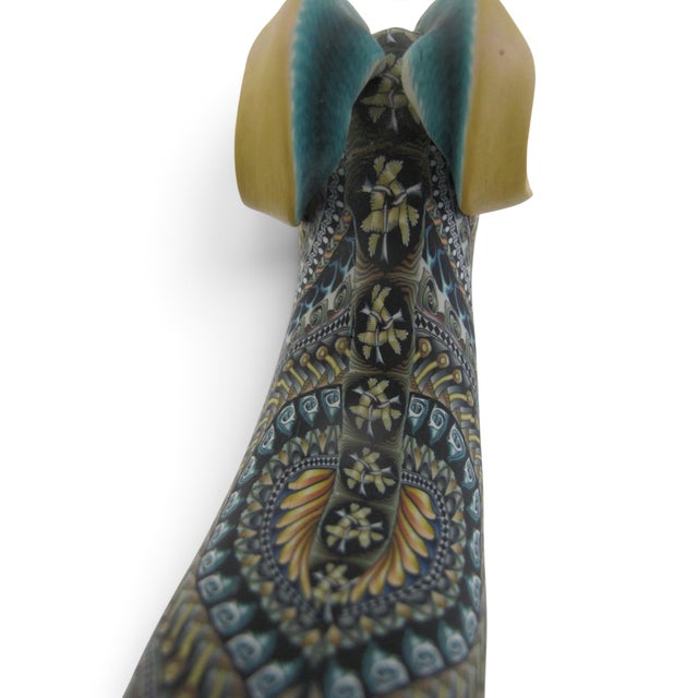 Blue Jon Stuart Anderson Fimo Polymer Millefiori Clay Ram Figurine Sculpture For Sale - Image 8 of 10