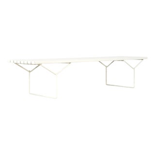 Bench 400 in White Wood by Harry Bertoia for Knoll International, 1970s For Sale