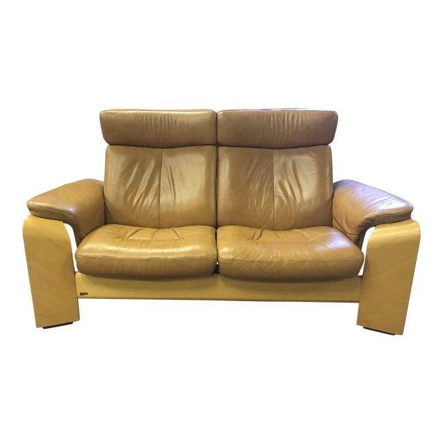 Contemporary Stressless Ekornes Pegasus Loveseat Chairish