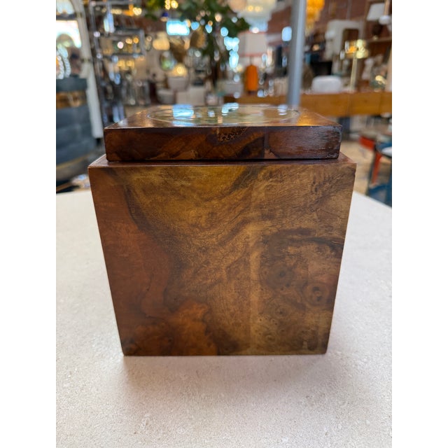 Tommaso Barbi Burl Wood Ice Bucket, Italy, 1970s For Sale In Los Angeles - Image 6 of 7