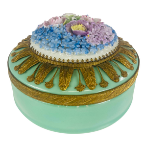 Mid 20th Century German Porcelain and Bronze Trinket Box
