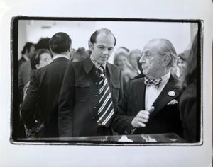 Fred McDarrah, Vintage Print Silver Gelatin Signed Photograph Sidney Janis, Conrad Janis, NYC, 1972